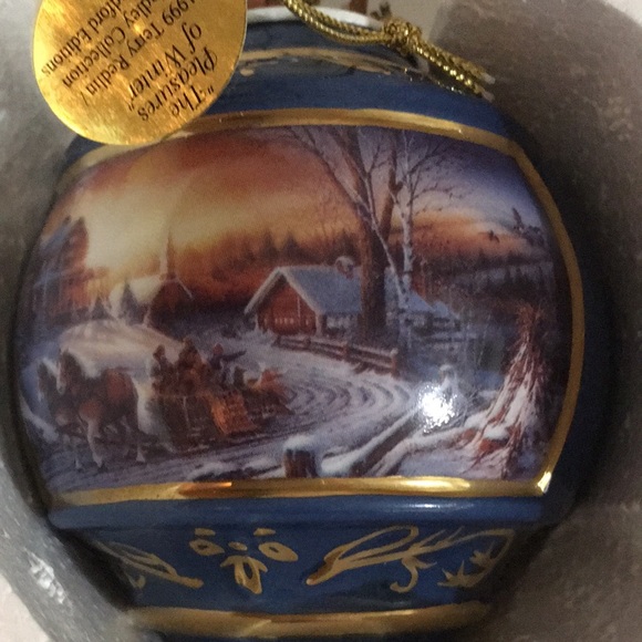 💥CHARITY SALE Terry Redlin Vintage Bradford Exchange Christmas Baubles - Picture 6 of 14